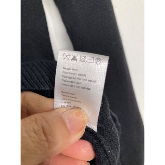 LACOSTE Mens Cotton Knit Jumper Sweater Size Small Black - Picture 7 of 11